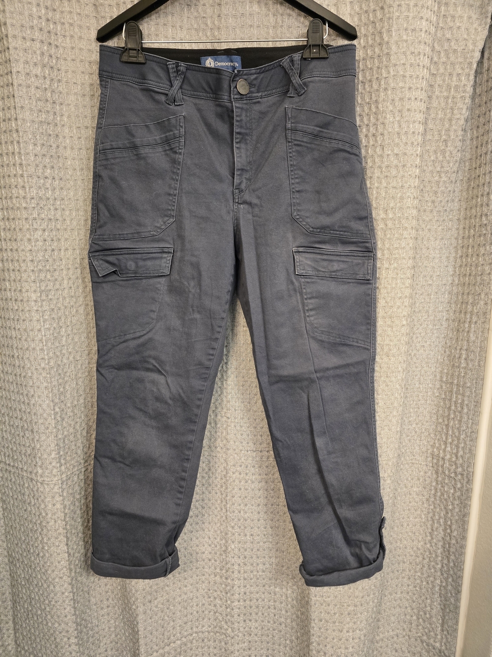Democracy Navy Blue Utility Cargo Ankle Jeans